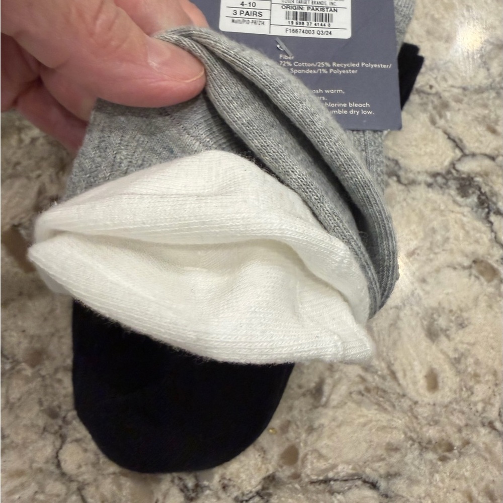 Boys universal thread Gray, White, and Black Socks